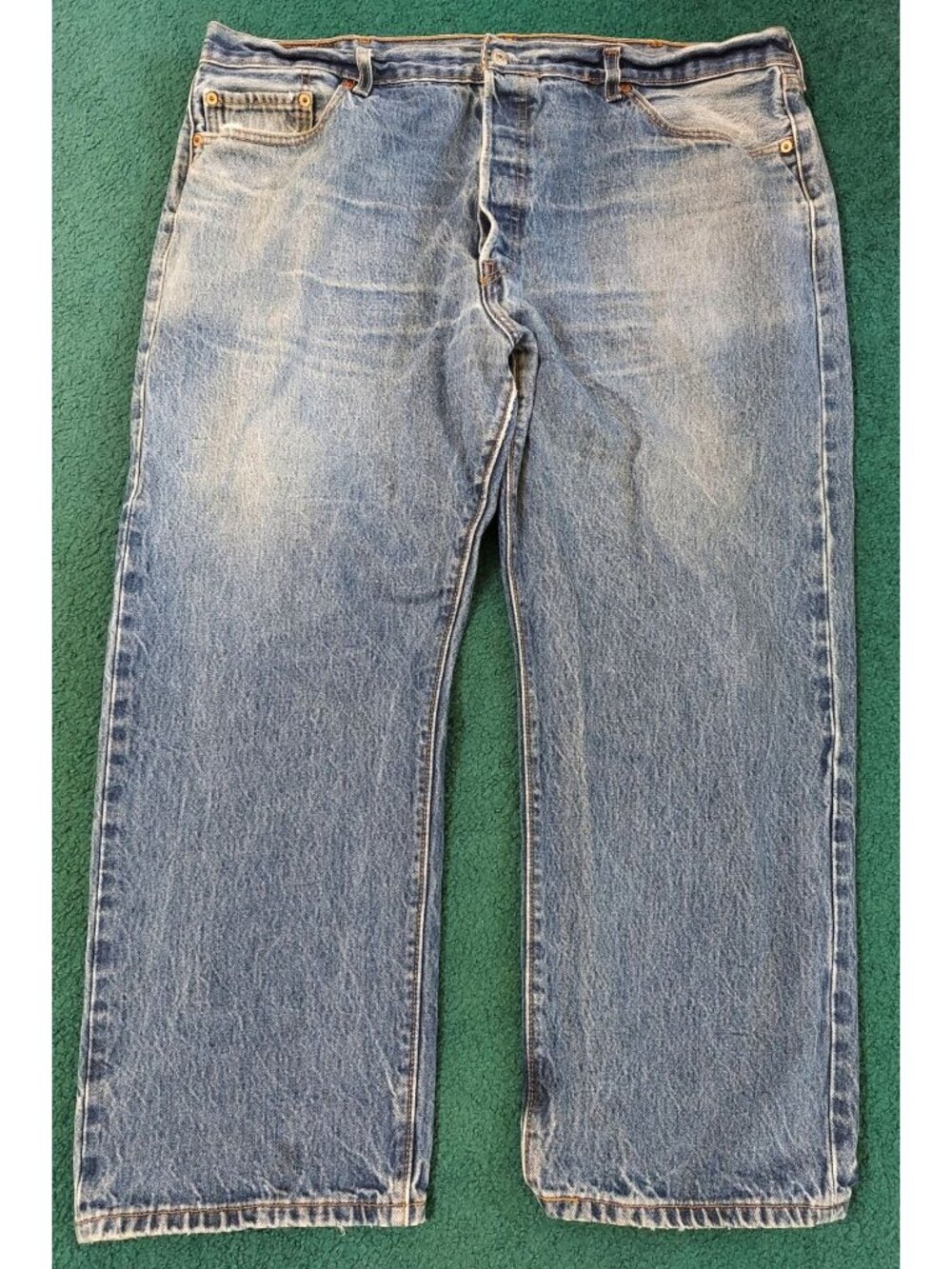 Levi's 501XX WPL423 44x30 Regular Fit Straight Button Fly Blue Dark Wash Jeans
